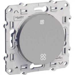 Schneider Odace - Interrupteur de VMC - Alu - 2 Vitesses - Réf : S530233