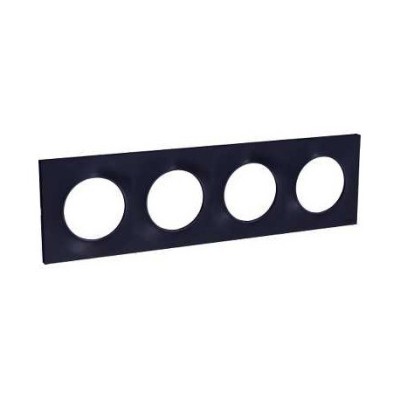 Schneider - Odace Styl, Plaque Anthracite 4 Postes Horiz./Vert. Entraxe 71Mm - Réf : S540708