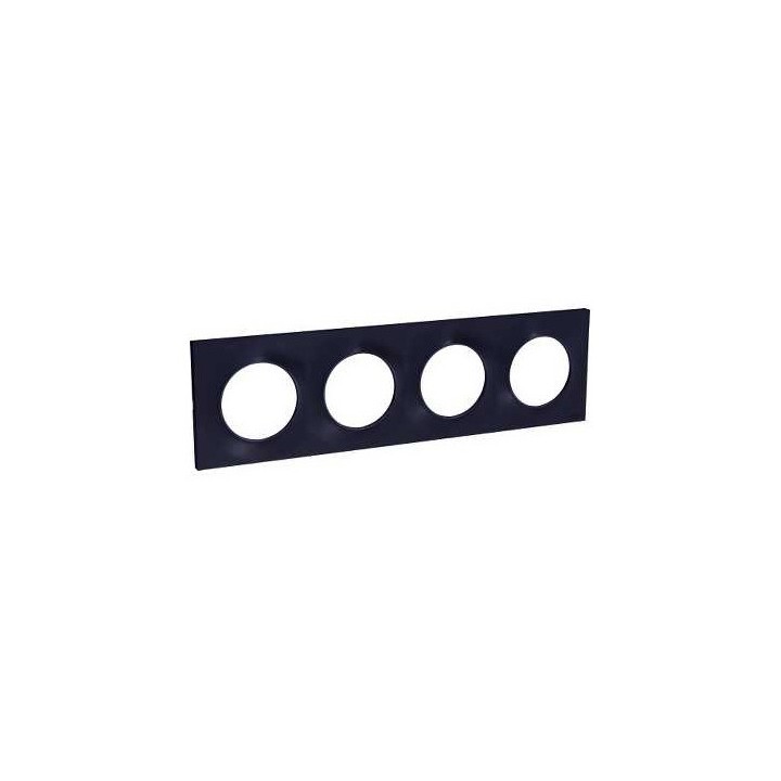 Schneider - Odace Styl, Plaque Anthracite 4 Postes Horiz./Vert. Entraxe 71Mm - Réf : S540708