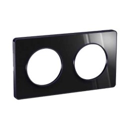 Schneider - Odace Touch, Plaque Anthracite 2 Postes Horiz. Ou Vert. Entraxe 71Mm - Réf : S540804