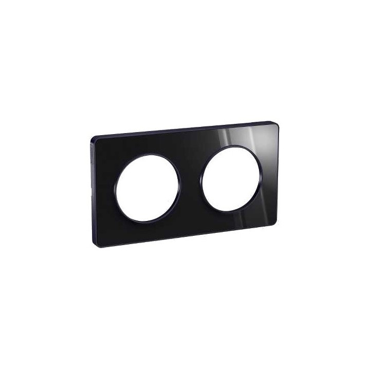 Schneider - Odace Touch, Plaque Anthracite 2 Postes Horiz. Ou Vert. Entraxe 71Mm - Réf : S540804