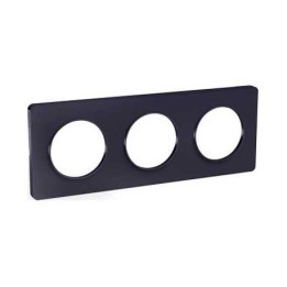 Schneider - Odace Touch, Plaque Anthracite 3 Postes Horiz. Ou Vert. Entraxe 71Mm - Réf : S540806