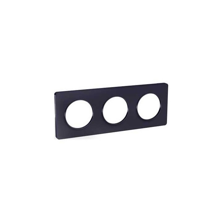 Schneider - Odace Touch, Plaque Anthracite 3 Postes Horiz. Ou Vert. Entraxe 71Mm - Réf : S540806