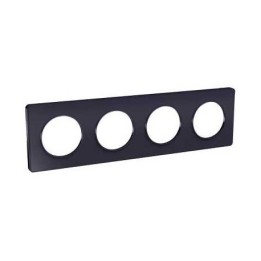 Schneider - Odace Touch, Plaque Anthracite 4 Postes Horiz. Ou Vert. Entraxe 71Mm - Réf : S540808