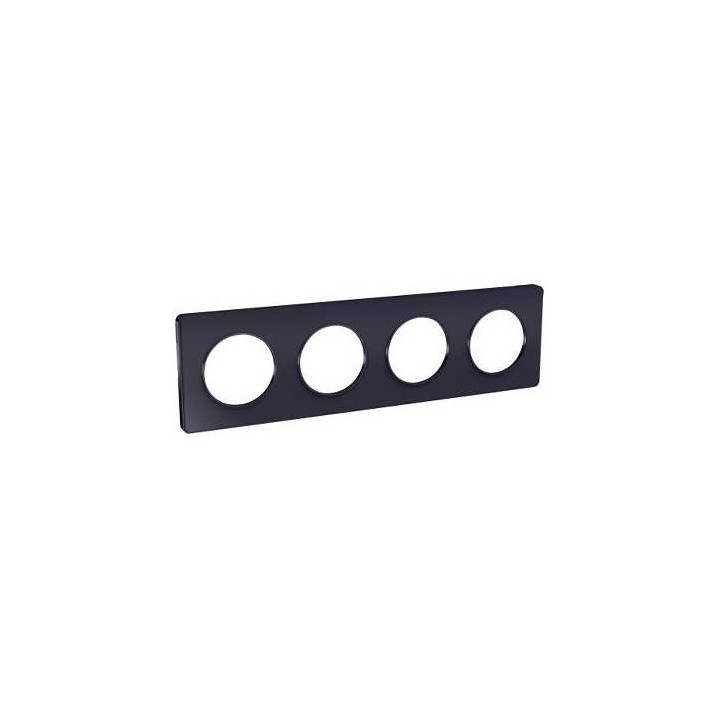Schneider - Odace Touch, Plaque Anthracite 4 Postes Horiz. Ou Vert. Entraxe 71Mm - Réf : S540808