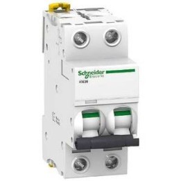 Schneider - Acti9, Ic60N Disjoncteur 2P 40A Courbe C - Réf : A9F77240
