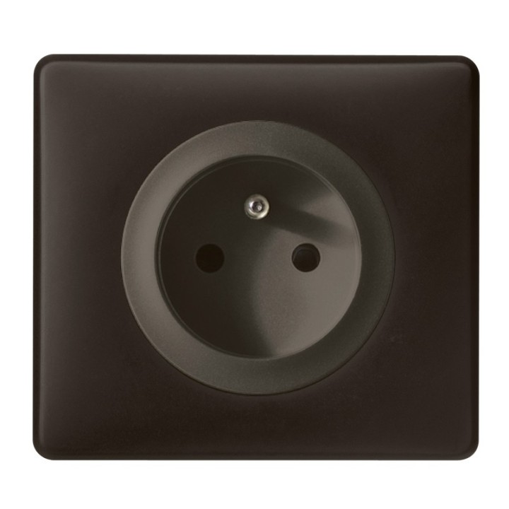 Legrand Céliane -  Prise 2P+T Standard - Ensemble Basalte complet - Réf : B002