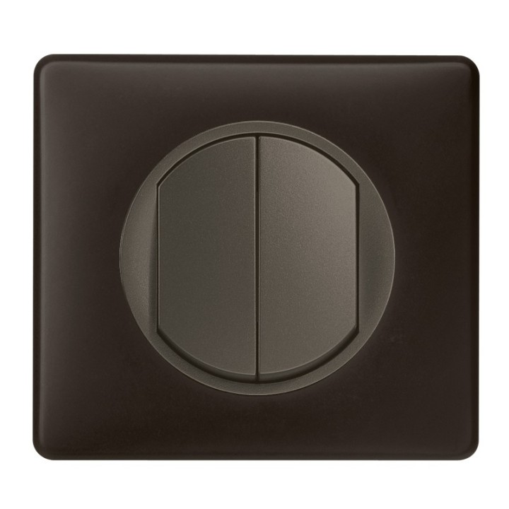 Legrand Céliane - Va et Vient + Bouton Poussoir 6A - Ensemble Basalte complet - Réf : B013