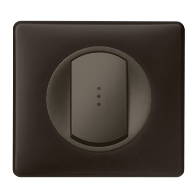 Legrand - Va et Vient simple lumineux 10A - Ensemble Basalte complet - Réf : B018