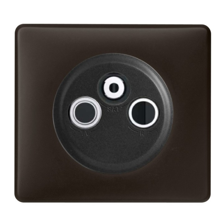 Legrand - Prise TV-FM-SAT - Ensemble Basalte complet à Griffes - Réf : B029G