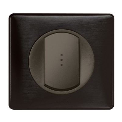 Legrand - Va et Vient simple lumineux 10A - Ensemble Carbone complet - Réf : C018