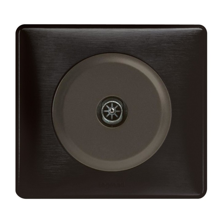 Legrand -  Prise TV simple mâle - Ensemble Carbone complet à Griffes - Réf : C027G
