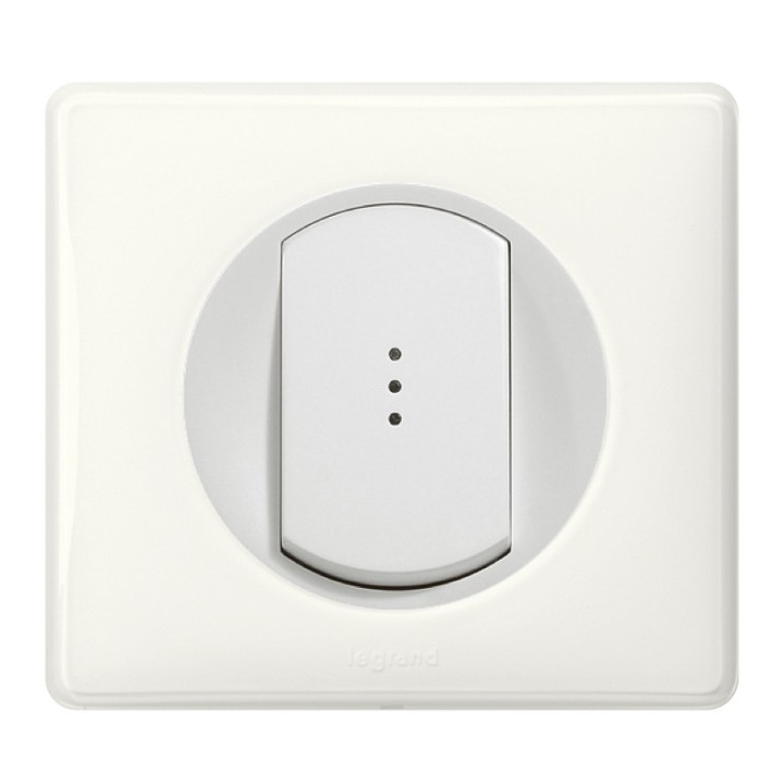 Legrand - Inter Simple Lum 10A Blanc - Réf : 099502