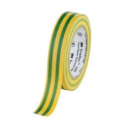3M - Temflex 1500 Vert/Jaune  15mm x 10m - Réf: 80457