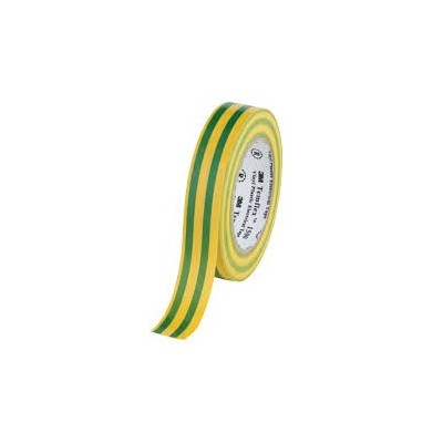3M - Temflex 1500 Vert/Jaune  15mm x 10m - Réf: 80457