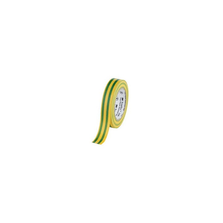 3M - Temflex 1500 Vert/Jaune  15mm x 10m - Réf: 80457