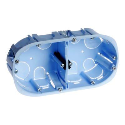 Eur'Ohm - Boîte d'encastrement - XL Pro - 2 postes - prof. 40 mm - Réf : 52044