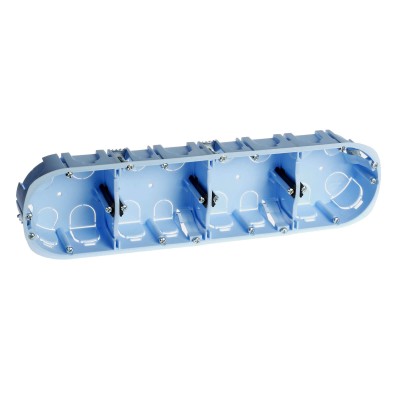 Eur'Ohm - Boîte d'encastrement - XL Pro - 4 postes - prof. 40 mm - Réf : 52048