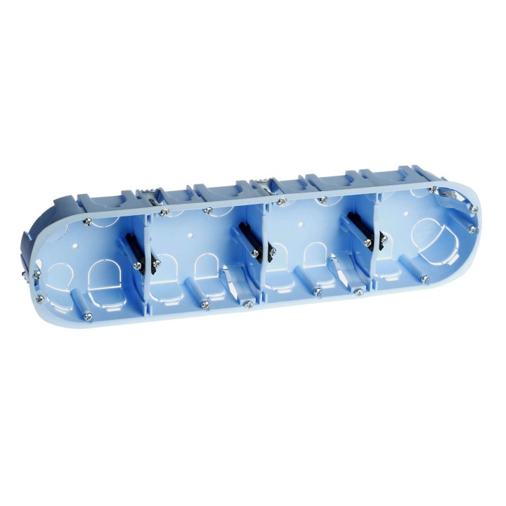 Eur'Ohm - Boîte d'encastrement - XL Pro - 4 postes - prof. 40 mm - Réf : 52048