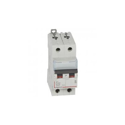 Legrand - Disjoncteur DX³6000 10kA - vis/vis - 2P-230/400V~ -32A -courbe D-peigne HX³ trad 2P-2M - Réf : 408018