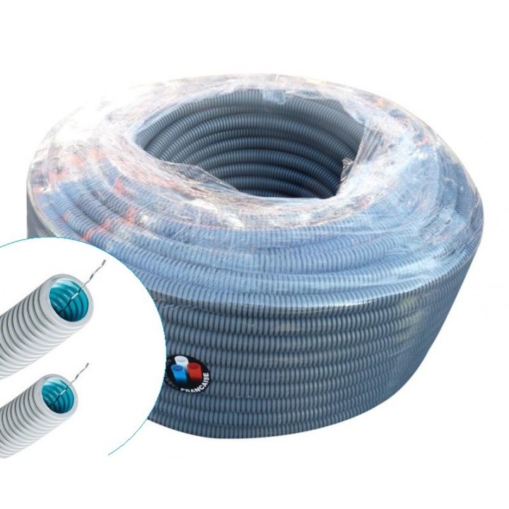Courant - Gaine ICTA 3422 FTA - gris - fil tire-aiguille - Ø20mm - Réf : 10041540