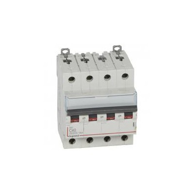 Legrand - Disjoncteur DX³6000 10kA arrivée haute et départ bas à vis 4P 400V~ - 50A - courbe C - peigne HX³ trad - Réf : 407903
