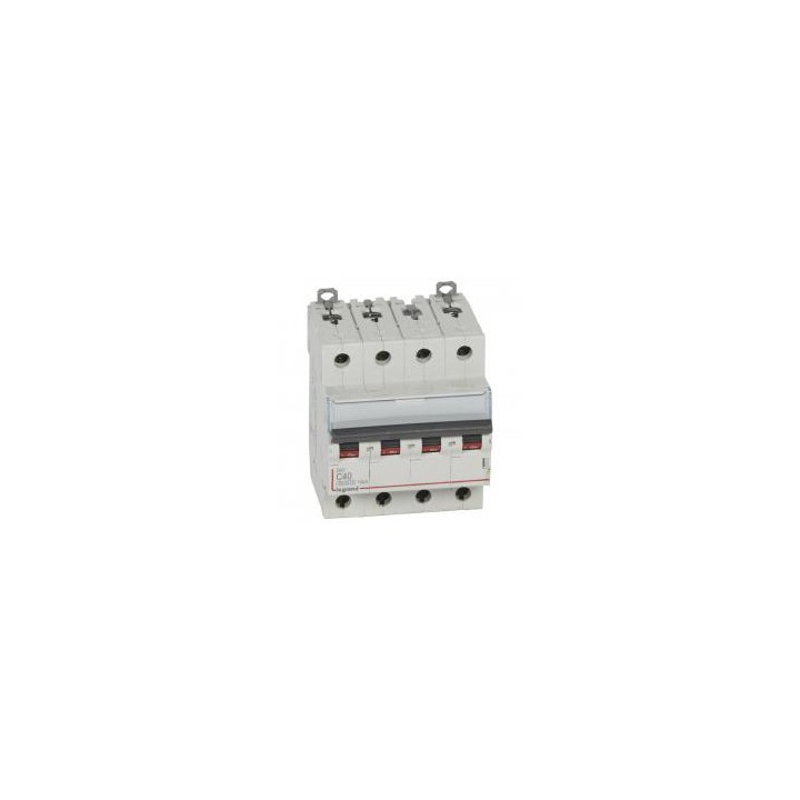 Legrand - Disjoncteur DX³6000 10kA arrivée haute et départ bas à vis 4P 400V~ - 50A - courbe C - peigne HX³ trad - Réf : 407903