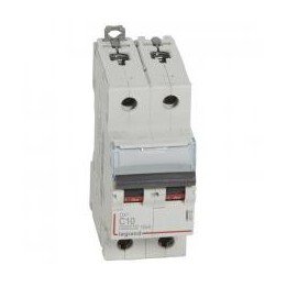 Legrand - Disjoncteur DX³6000 10kA - vis/vis - 2P 230V~ à 400V~ - 2A - courbe C - 2 modules - Réf : 407777