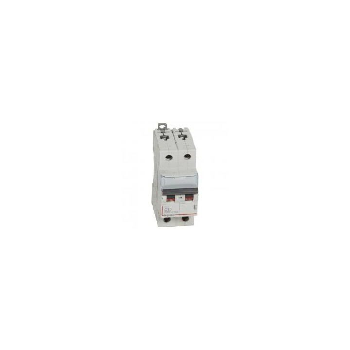 Legrand - Disjoncteur DX³6000 10kA - vis/vis - 2P 230V~ à 400V~ - 2A - courbe C - 2 modules - Réf : 407777