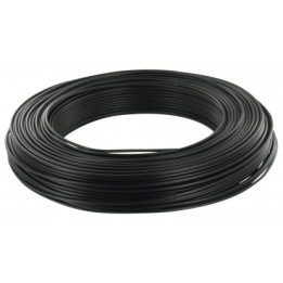 Fil H07 V-U (Rigide) 1,5 mm² - Couronne 100 m - Noir - Réf : 000605