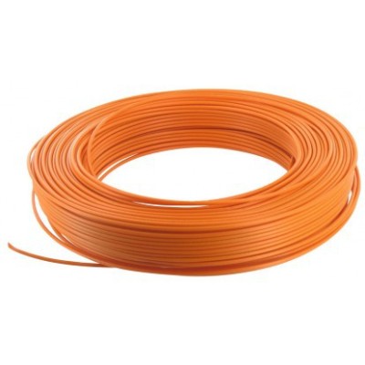 Fil H07  V-U (Rigide) 1,5 mm² - Couronne 100 m - Orange - Réf : 000705