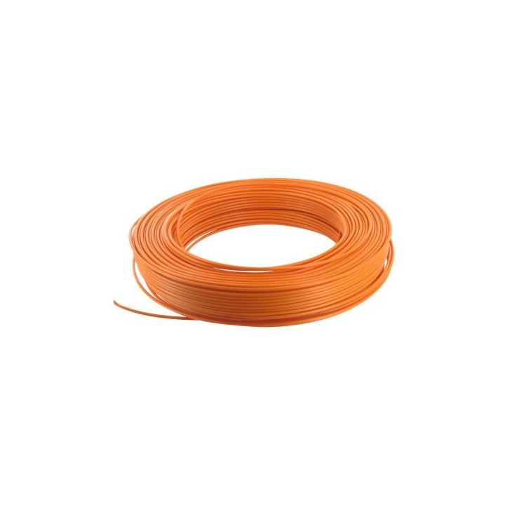 Fil H07  V-U (Rigide) 1,5 mm² - Couronne 100 m - Orange - Réf : 000705