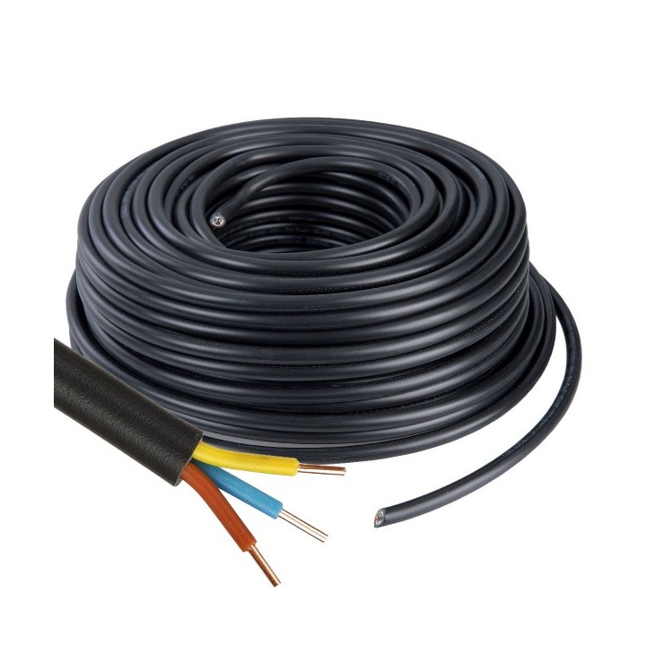 Câble U1000 R2V CU (Rigide) - 3G2.5 mm² - Couronne de 100m - Réf : 026705