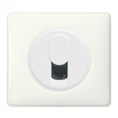 Legrand Céliane - Prise RJ45 LCS³ Data/Tel - Catégorie 6 - UTP - Ensemble Blanc Complet à Griffes - Réf : FF037G