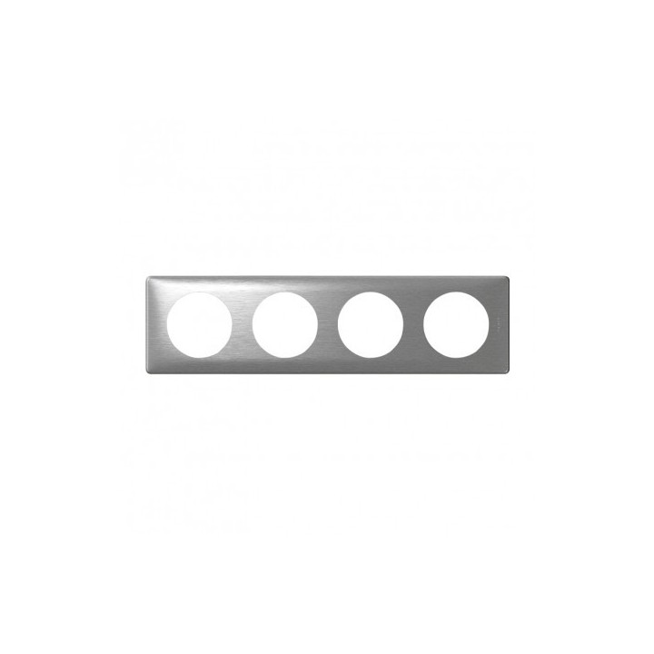 Legrand - Plaque 4 P Celiane Aluminium - Réf : 098898