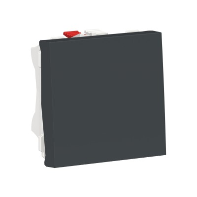 Schneider - Unica - Va-et-vient - 10A - connexion rapide - 2 mod - Anthracite - méca seul - Réf : NU320354