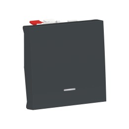 Schneider - Unica - Va-et-vient lum témoin - 10A - connex rapide - 2 mod - Anthr - méca seul - Réf : NU320354S