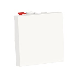 Schneider - Unica - Bouton-poussoir NO - 10A - connexion rapide - 2 mod - Blanc - méca seul - Réf : NU320618F
