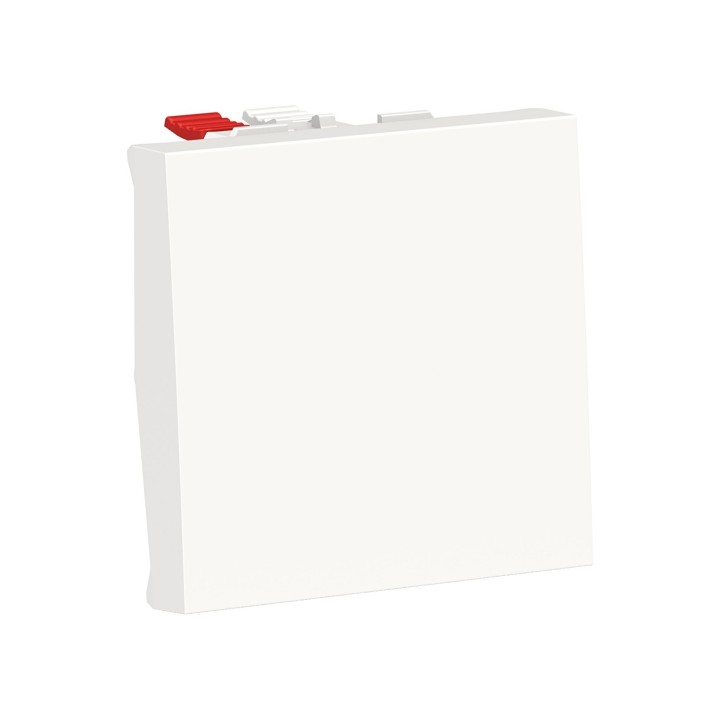 Schneider - Unica - Bouton-poussoir NO - 10A - connexion rapide - 2 mod - Blanc - méca seul - Réf : NU320618F