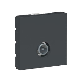 Schneider - Unica - Prise télévision - TV mâle - individuel - 2 mod - Anthracite - méca seul - Réf : NU346254