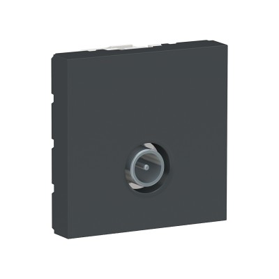 Schneider - Unica - Prise télévision - TV mâle - individuel - 2 mod - Anthracite - méca seul - Réf : NU346254