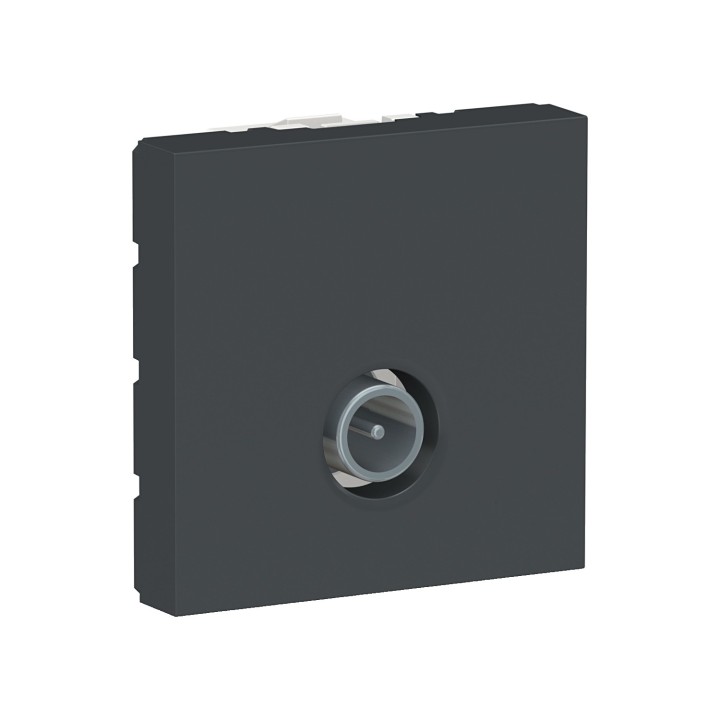Schneider - Unica - Prise télévision - TV mâle - individuel - 2 mod - Anthracite - méca seul - Réf : NU346254