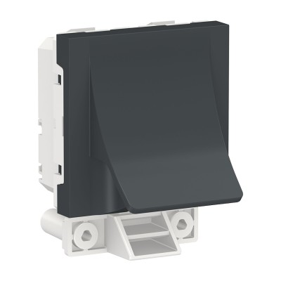 Schneider - Unica - Sortie de câble - pour câble Ø 6 à 12mm - 2 mod - Anthracite - méca seul - Réf : NU386254