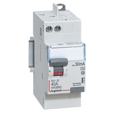 Legrand - Interrupteur differentiel bipolaire - type A 30mA - vis/auto - arrivée/départ haut 40 A - Réf : 092898
