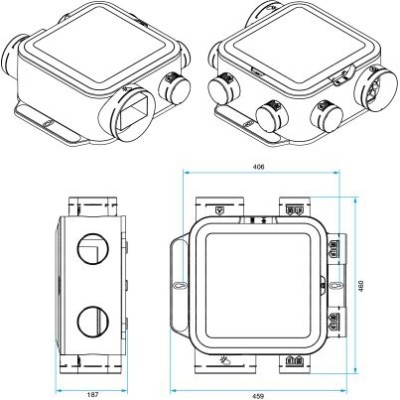 Aldes - KIT EasyHOME Auto COMPACT + bouches BIP - Réf : 11026035