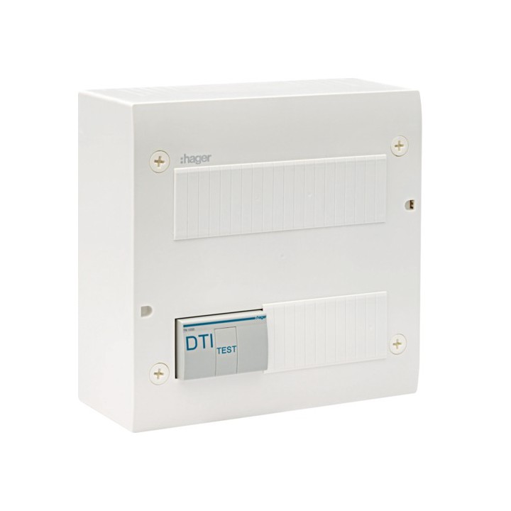 Hager - Coffret de com éco - Grade 2TV - 8 RJ45  - Réf : TN306