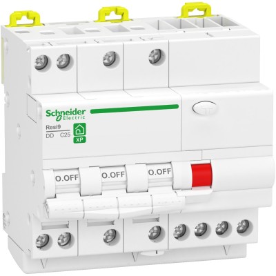 Schneider - Resi9 XP - disjoncteur différentiel - 3P+N - 32A - 30mA - courbe C - type Asi - Réf : R9PDCS32