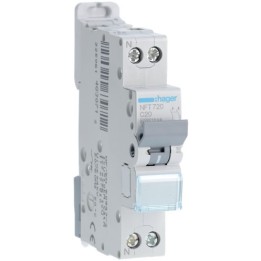Hager - Disjoncteur 1P+N 6-10kA courbe C - 20A 1 module - Réf : NFT720
