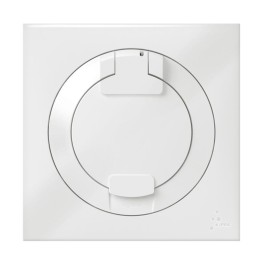 Legrand - Prise de courant 2P+T à puits dooxie 16A IP44 livrée avec plaque carrée blanche - Réf : 600344