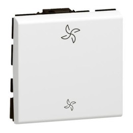 Legrand - Commande de VMC Mosaic 10AX 250V~ - blanc antimicrobien  - Réf : 077027L